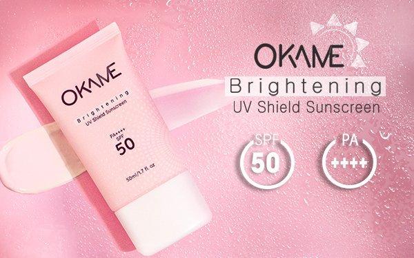 giá tiền kcn Okame Brightening UV Shield Sunscreen