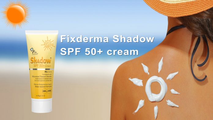 revivew KCN Fixderma Shadow SPF 50