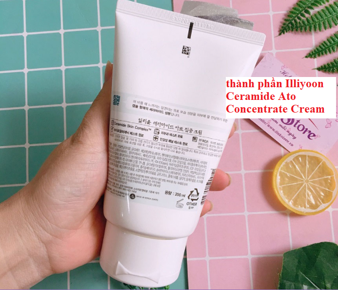 thành phần kem dưỡng Illiyoon Ceramide Ato Concentrate Cream