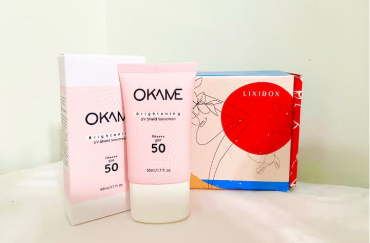 thiết kết của kcn Okame Brightening UV Shield Sunscreen