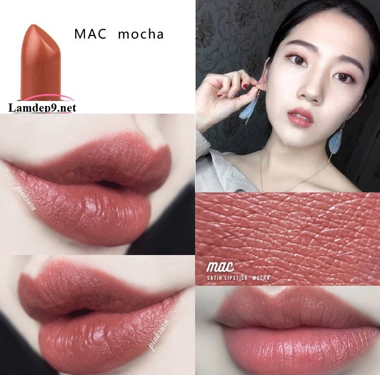  Swatch MAC Mocha Satin Lipstick 