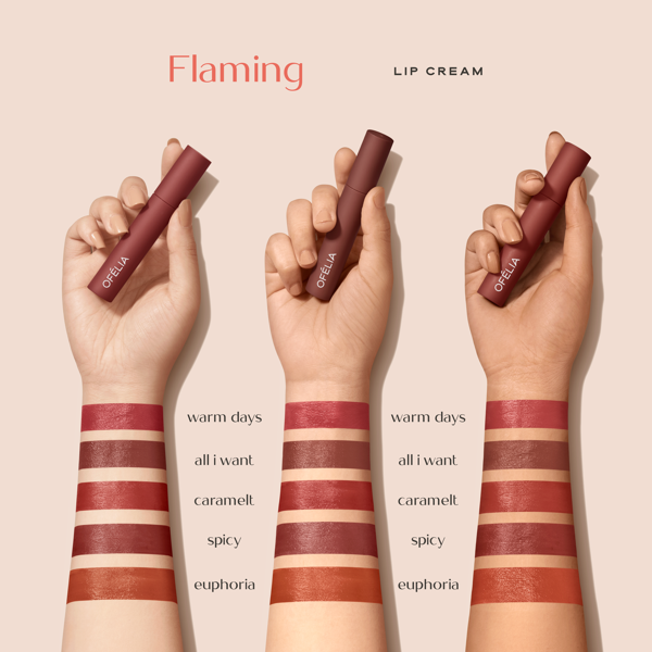 Bảng màu Ofélia Flaming Lip Cream
