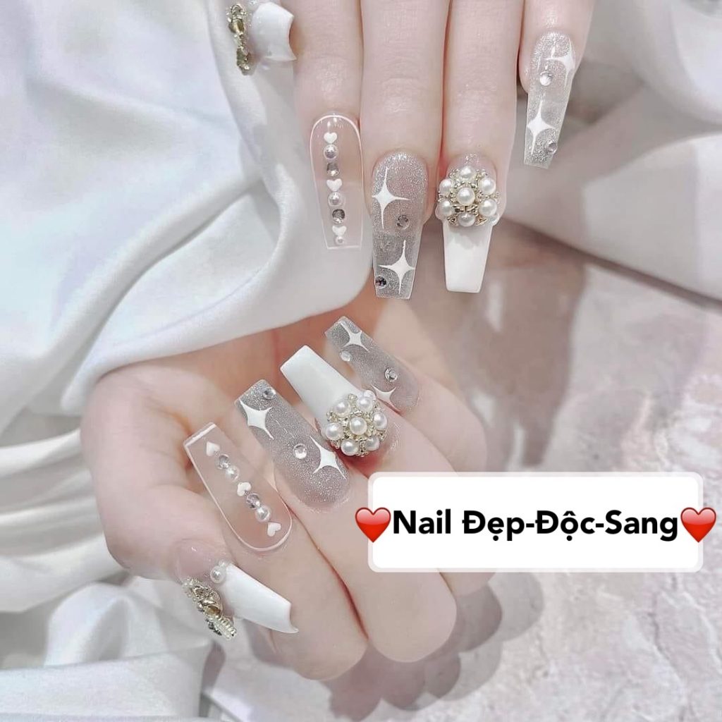 Móng úp thiết kế Nail box thiết kế giá rẻ  mẫu nail cô dâu 68  Shopee  Việt Nam