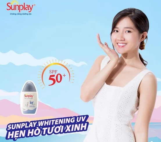 review kem chống nắng dạng sữa Sunplay Whitening UV SPF50