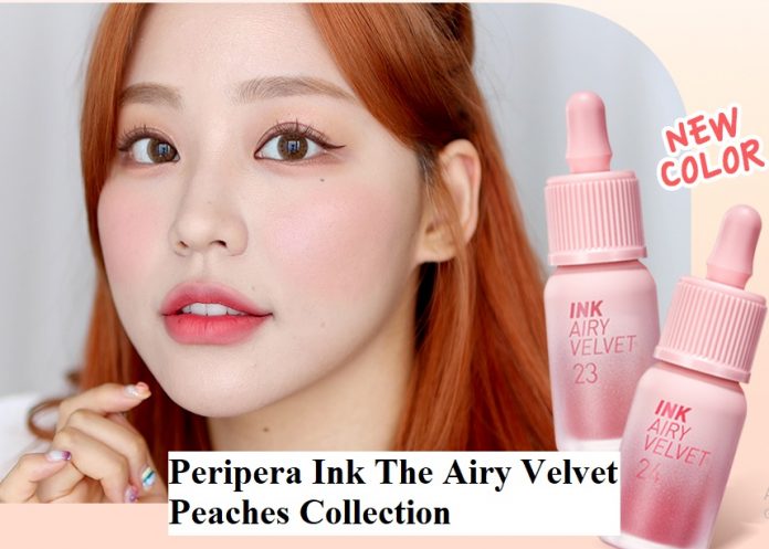swatch review Peripera Ink The Airy Velvet Peaches Collection