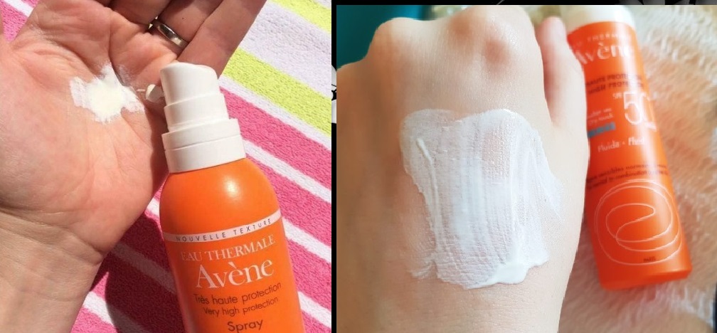 review xịt chống nắng Avene